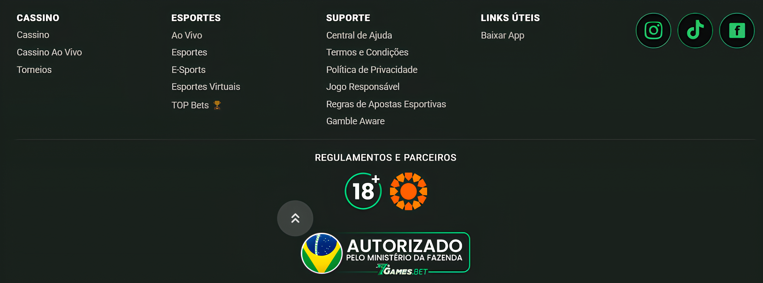 Tela de referência para acesso 7Games login no Brasil